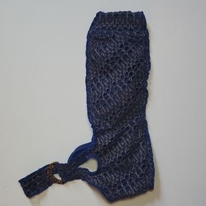 Becca Navy and Gold Swim Top